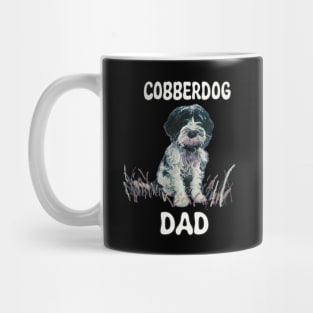 Black and White Cobberdog Dad shirt Mug